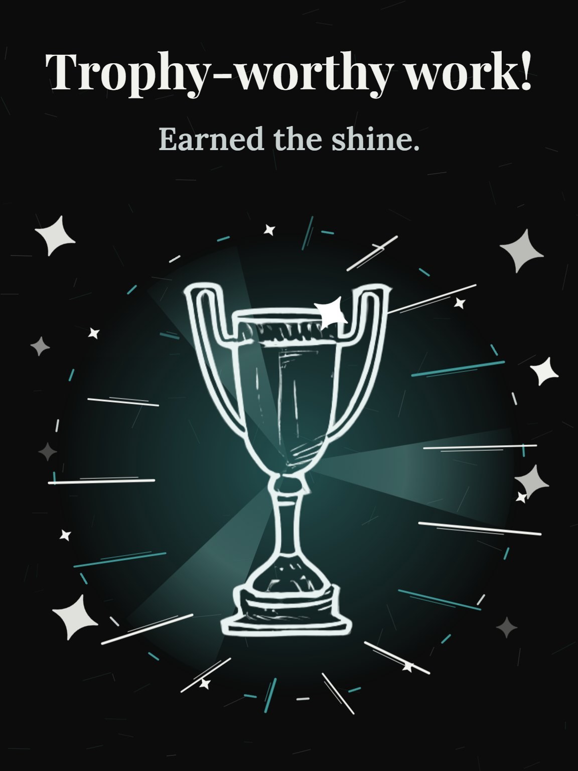 Scratchboard Victory Team Congratulations Card
