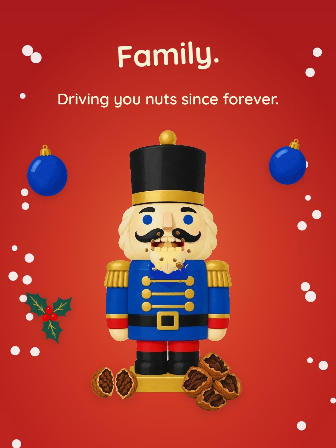 Drives You Nuts Funny Christmas Card