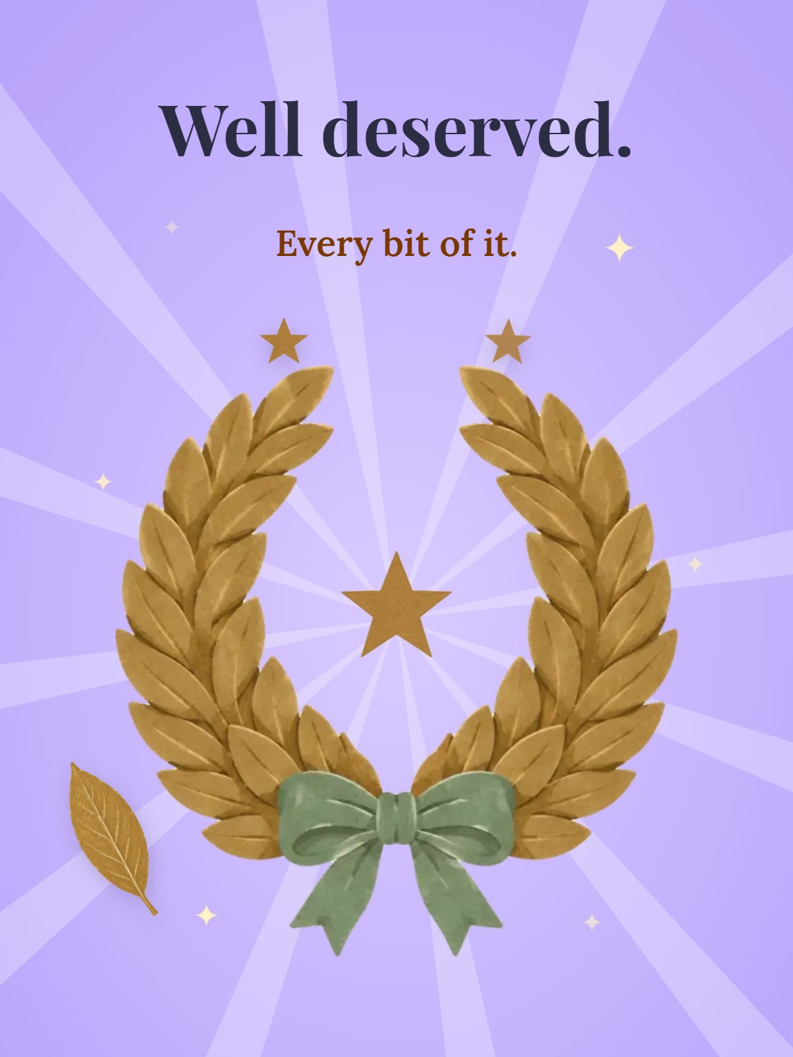 Well Deserved Congratulations Card