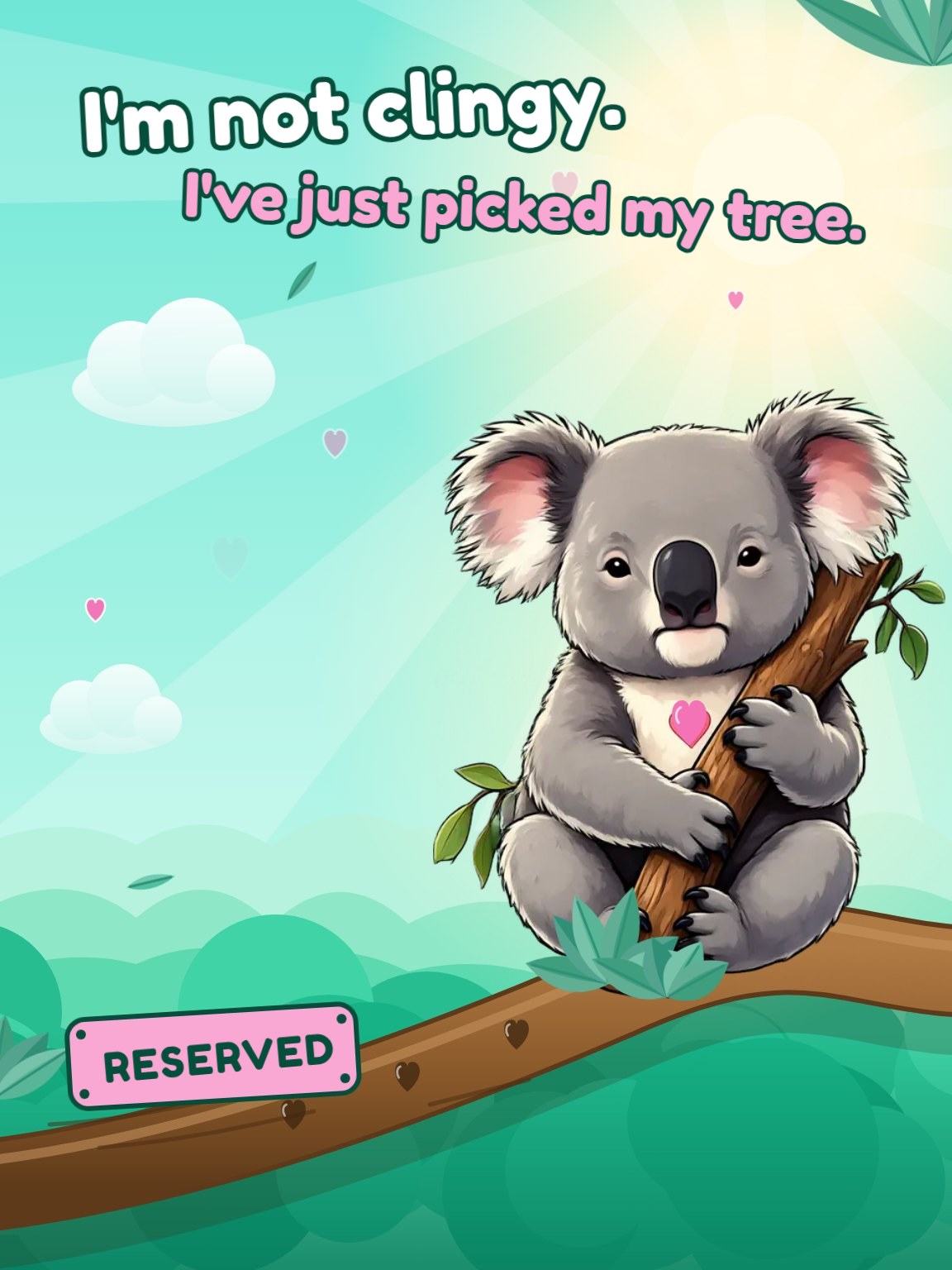 Not Clingy, Just Committed Love Card