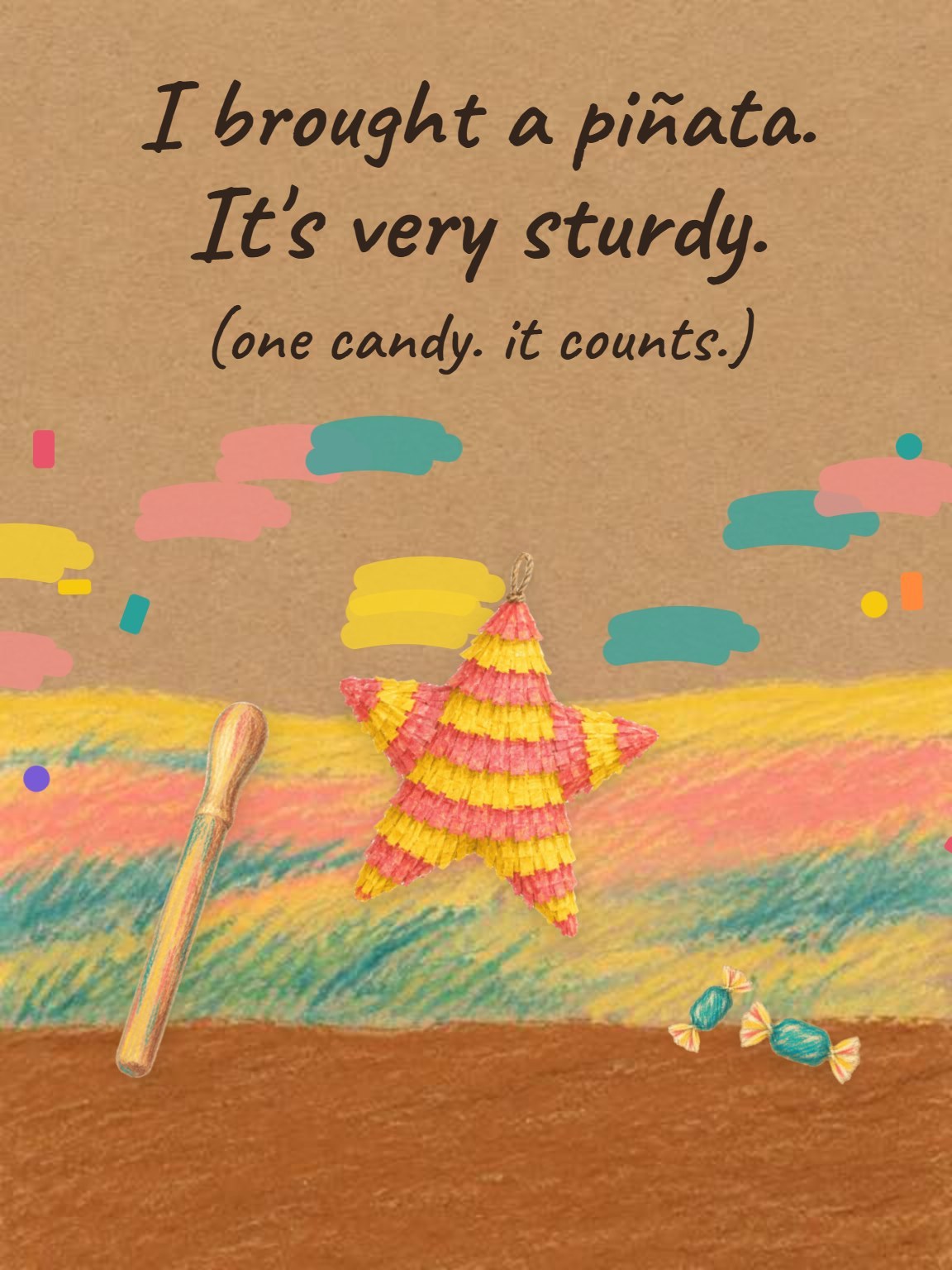 The Piñata Negotiated Funny Birthday Card