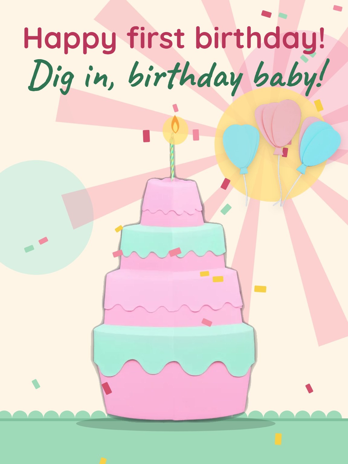 First Cake, Best Mess Birthday Card