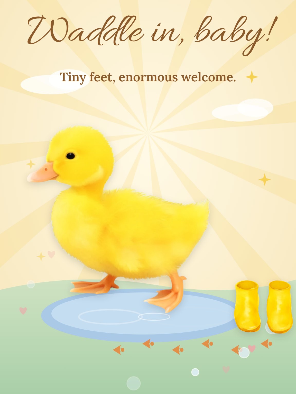 Little Duckling New Baby Card