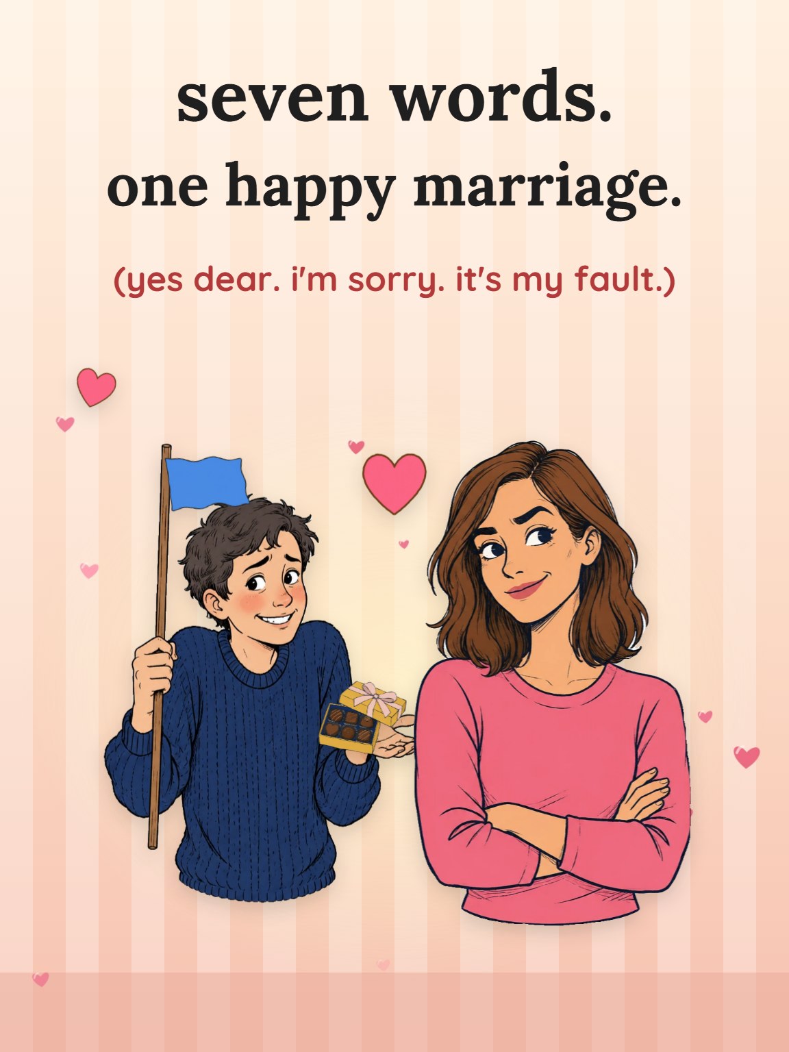 Seven Words Wedding Anniversary Card