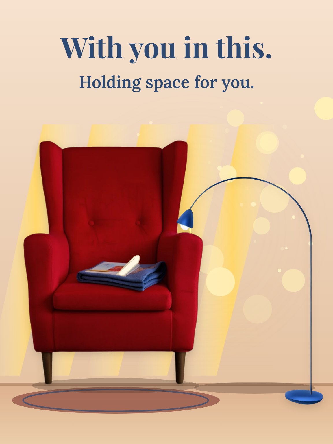 The Reading Chair Loss of a Parent Sympathy Card