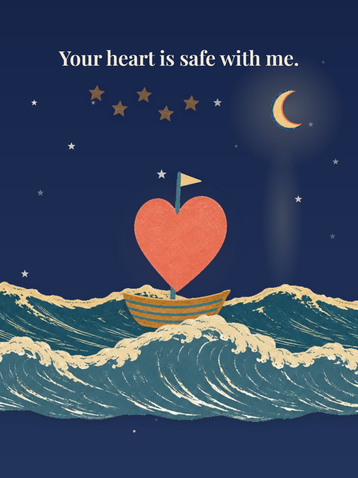 Heart Safe With Me Sympathy Card