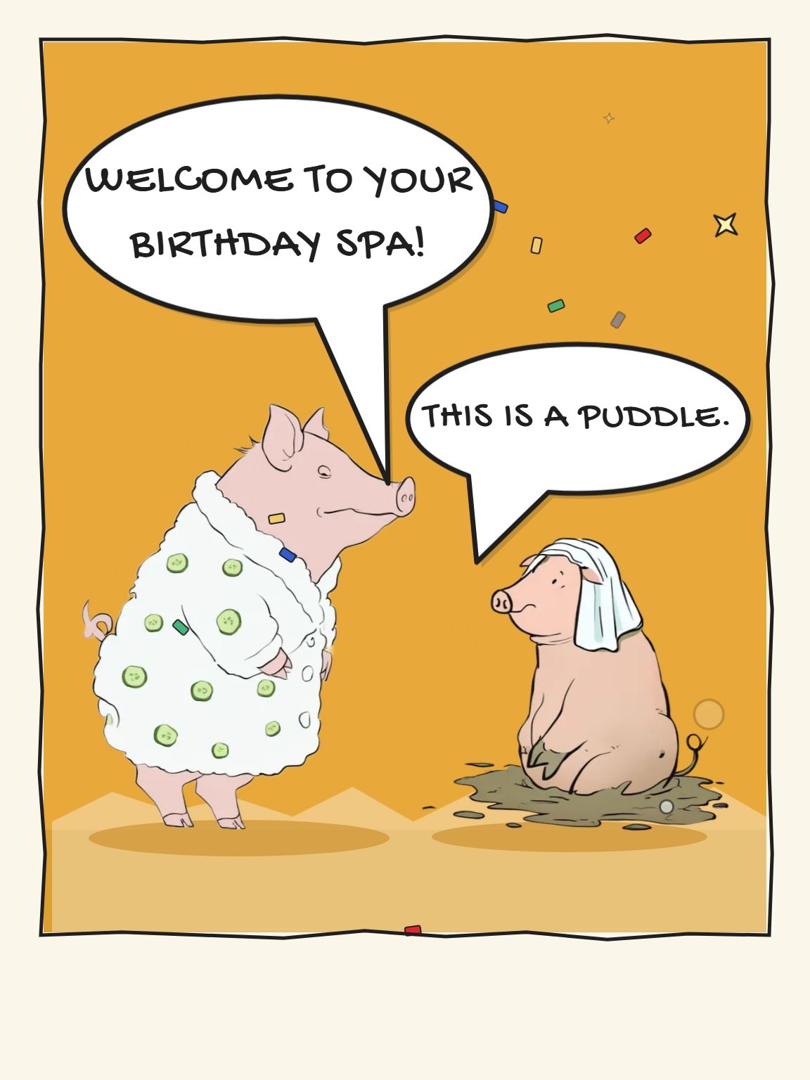 Spa Day Funny Birthday Card
