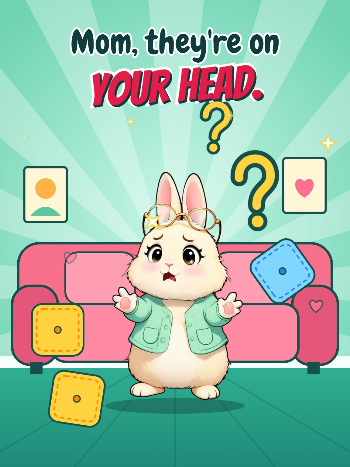 On Your Head Mother's Day Card