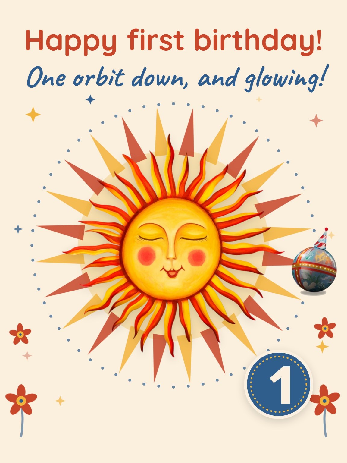 First Trip Around the Sun Birthday Card