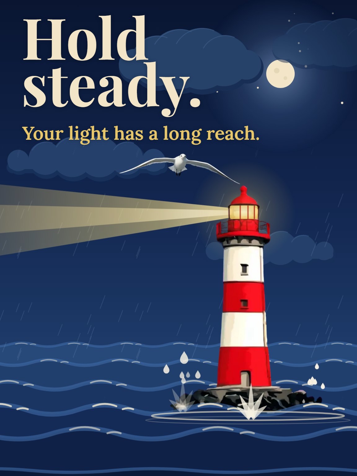 The Lighthouse Holds Encouragement Card