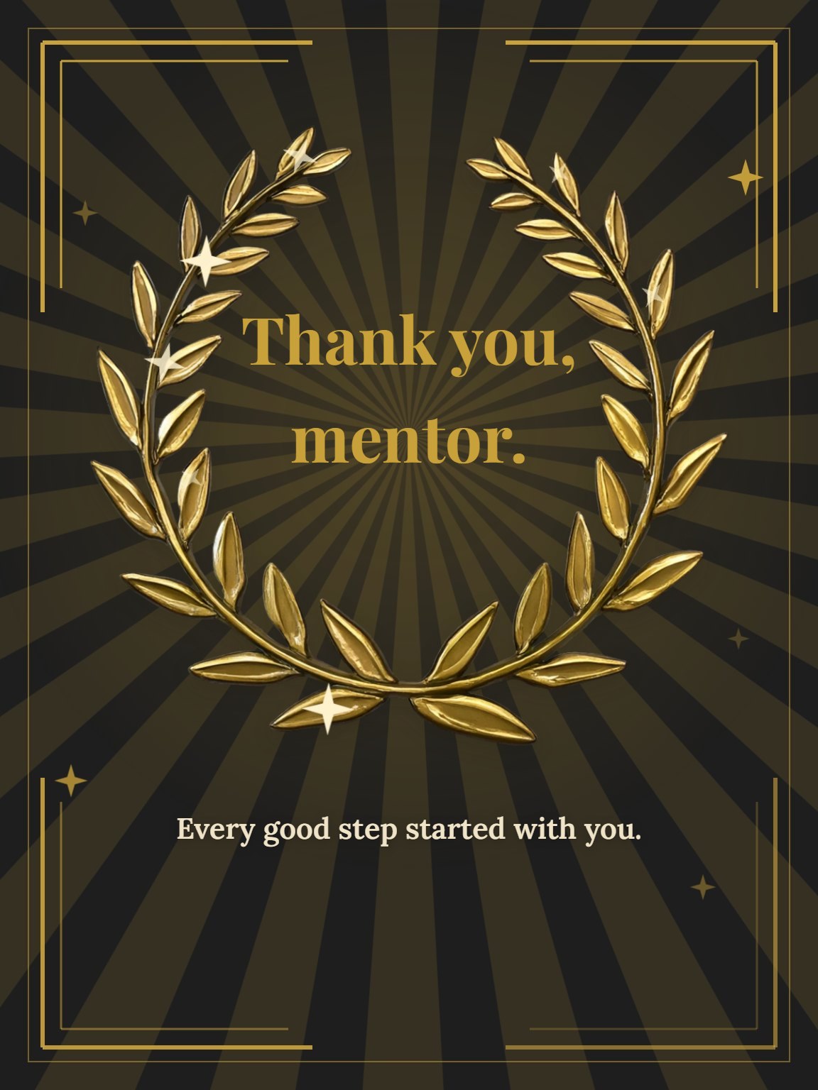 Mentor's Laurel Thank You Card