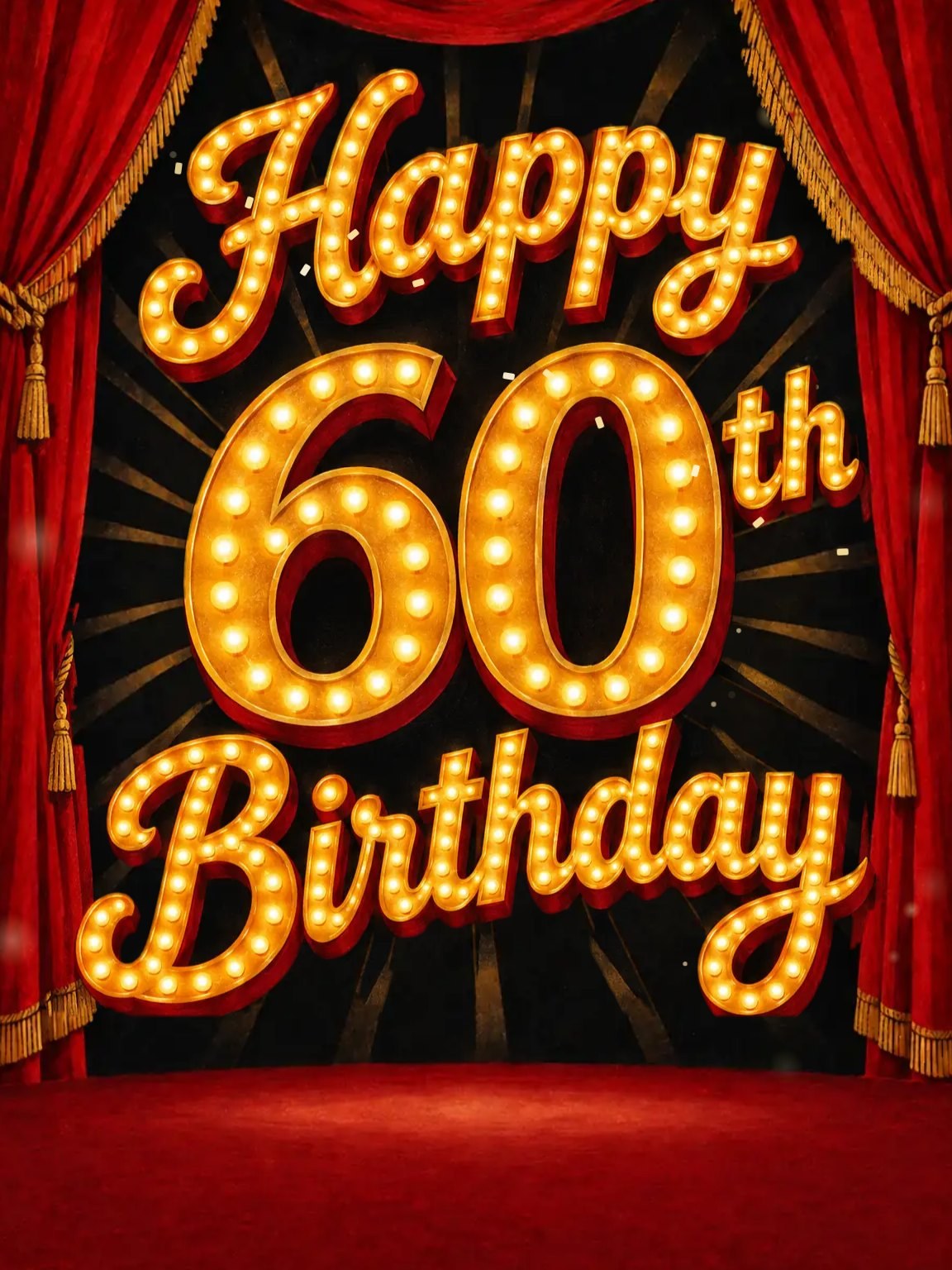Marquee Sixty Birthday Card