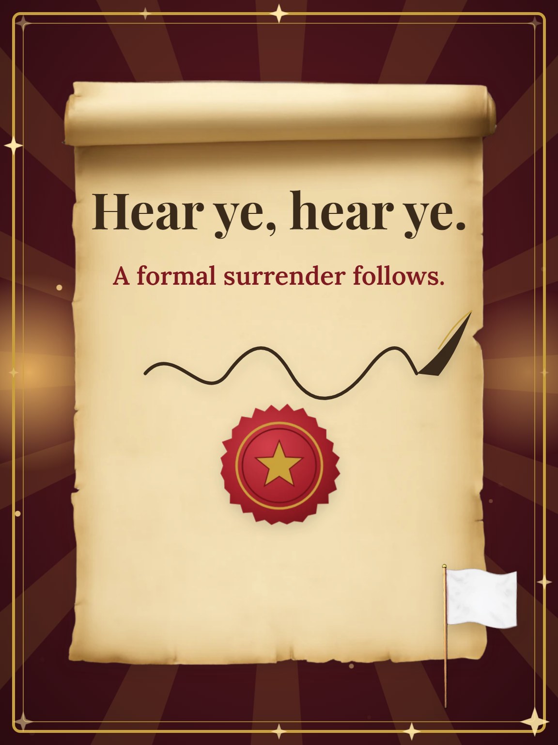 Notice of Apology Card