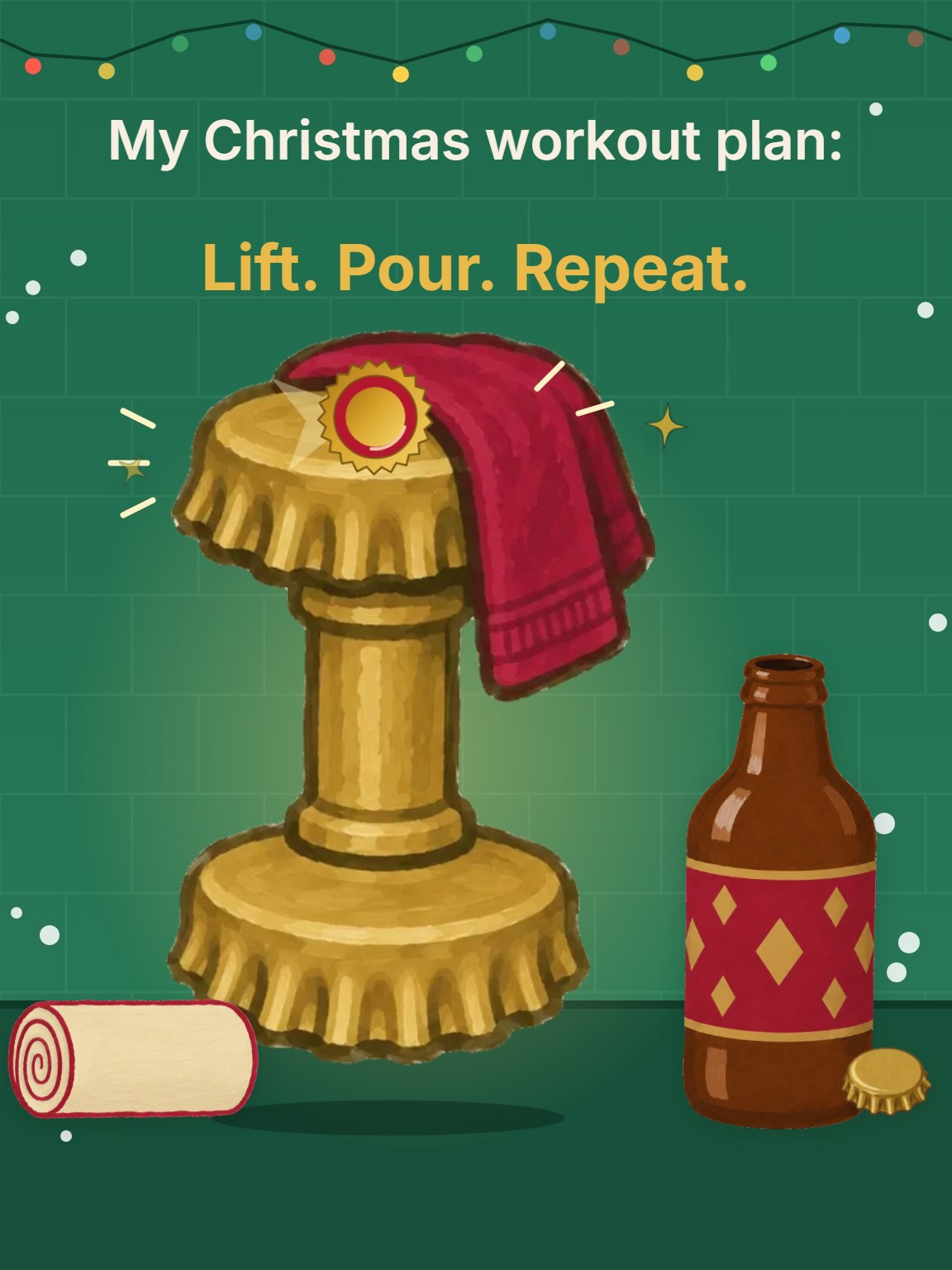 Funny Christmas Workout Card