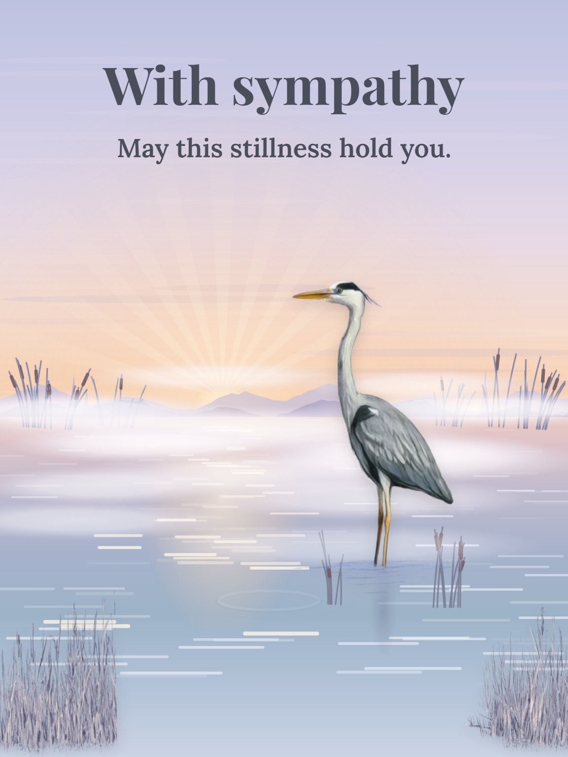 Quiet Water Sympathy Card