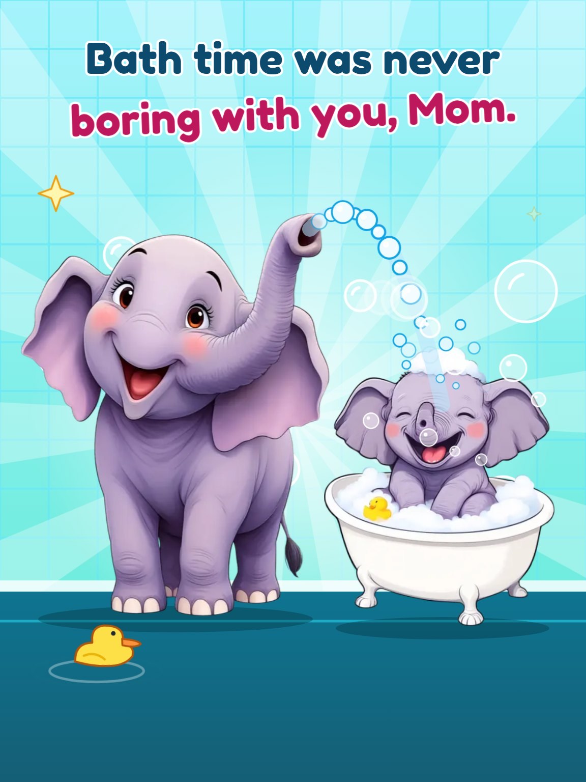 Splash Time Mother's Day Card