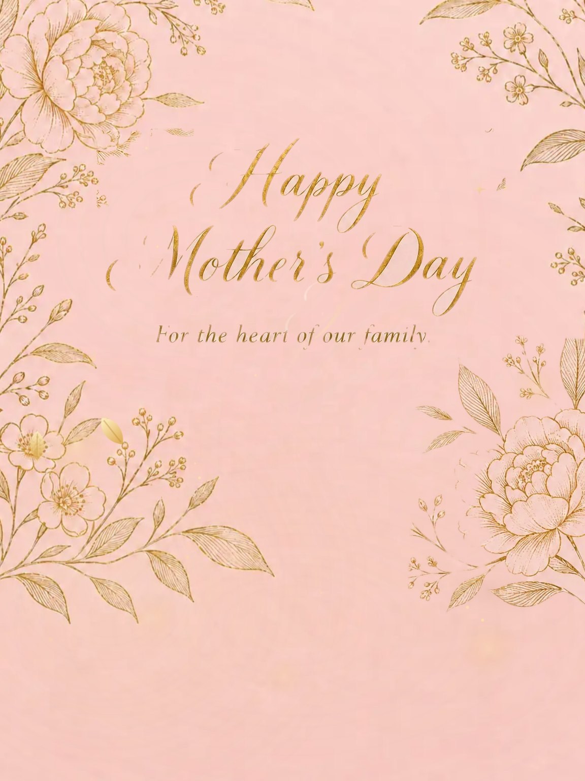 Gold Botanical Mother's Day Card