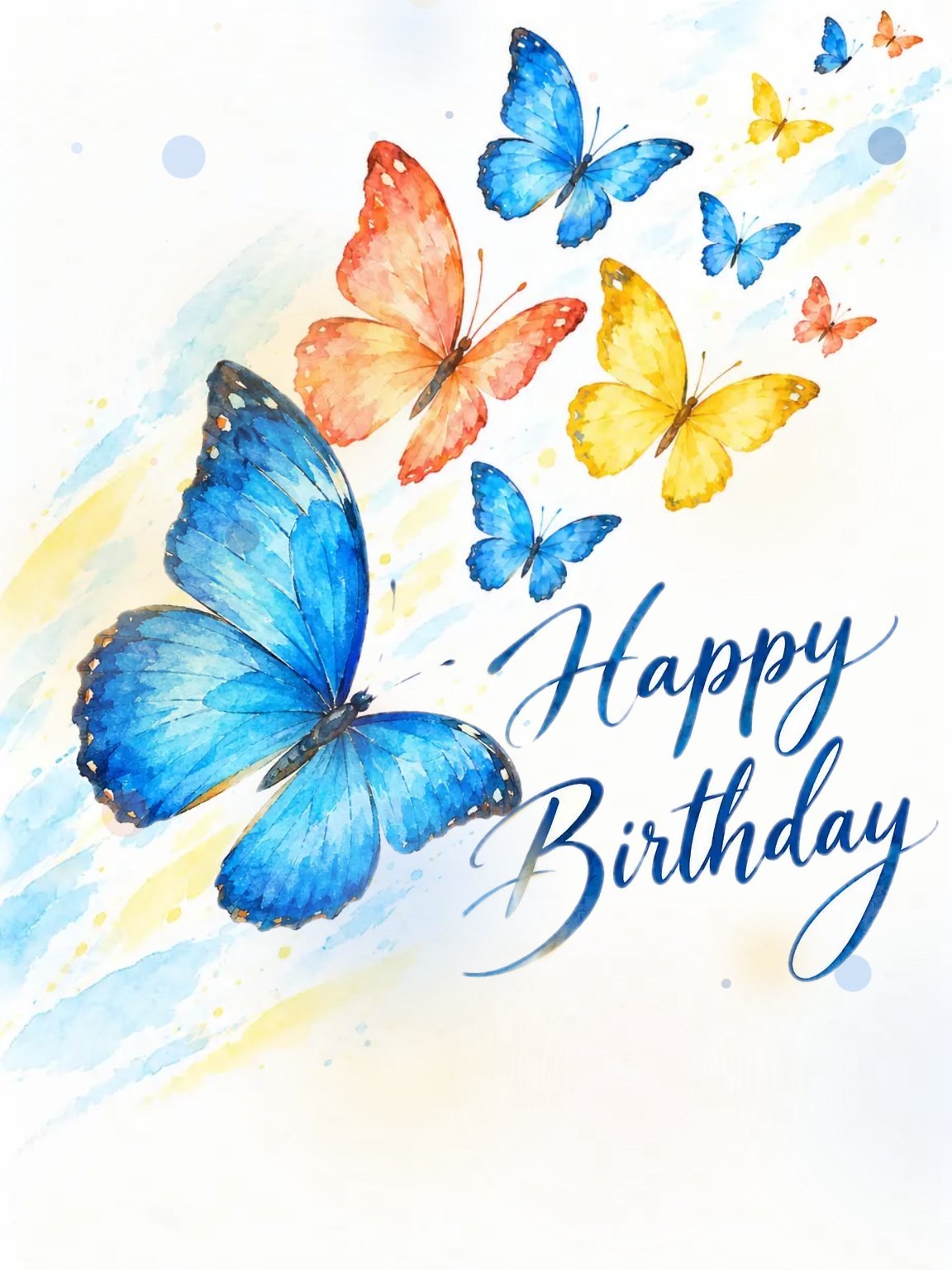 Butterfly Flight Birthday Card