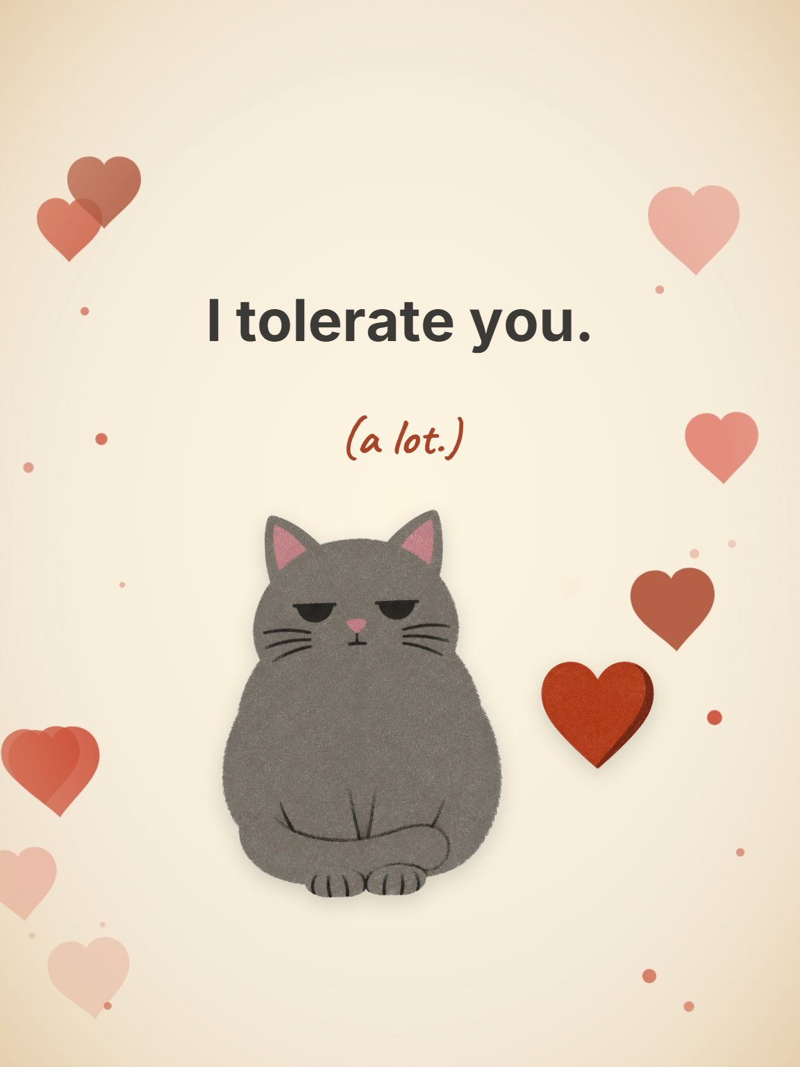 I Tolerate You Funny Valentine's Day Card
