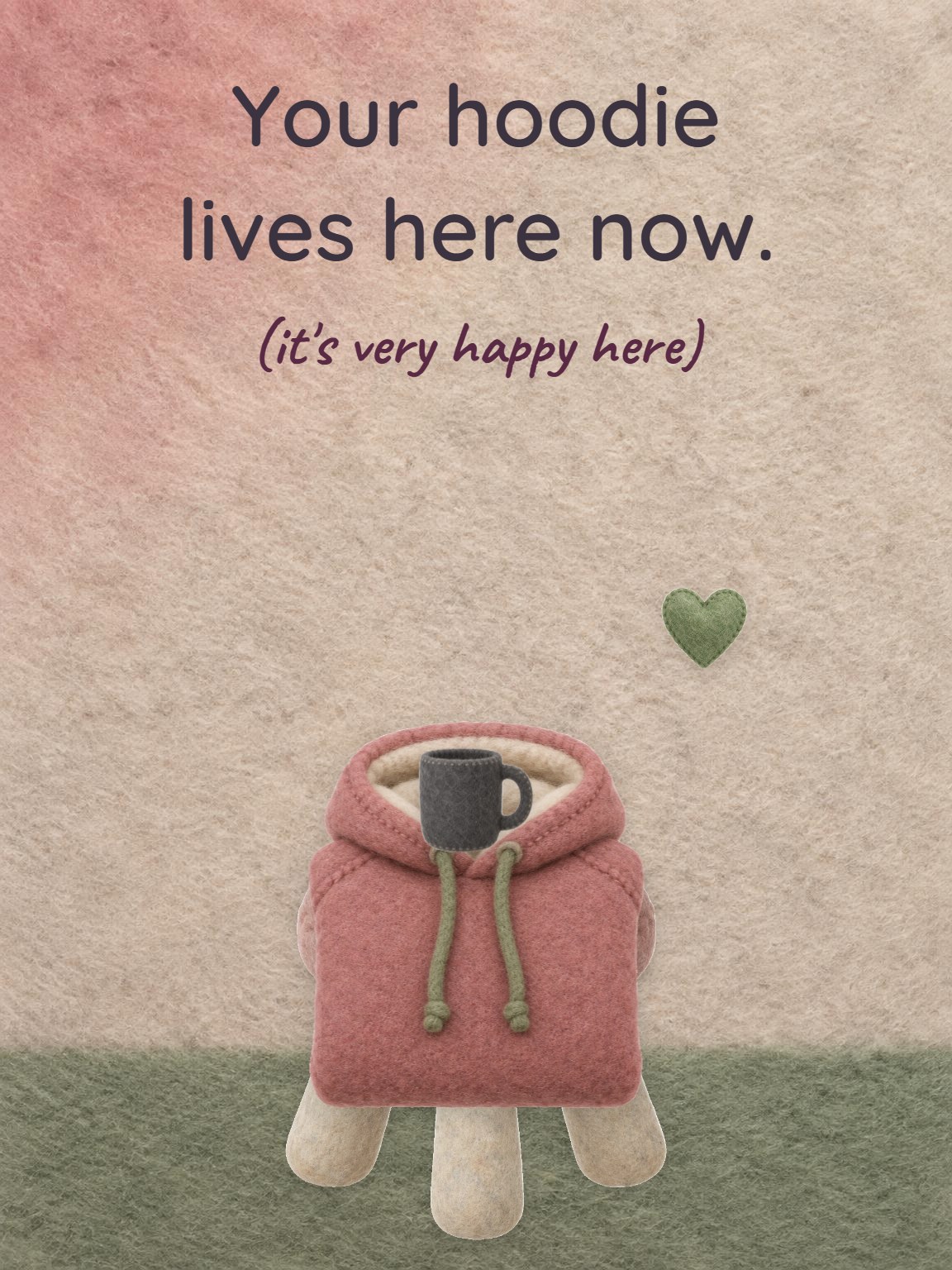 Your Hoodie Lives Here Now Thinking of You Card