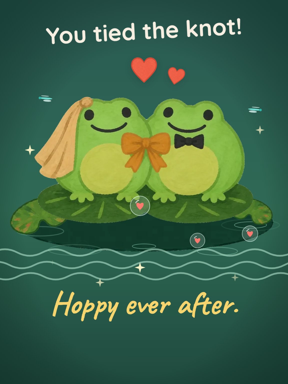 Tied the Knot Wedding Congratulations Card
