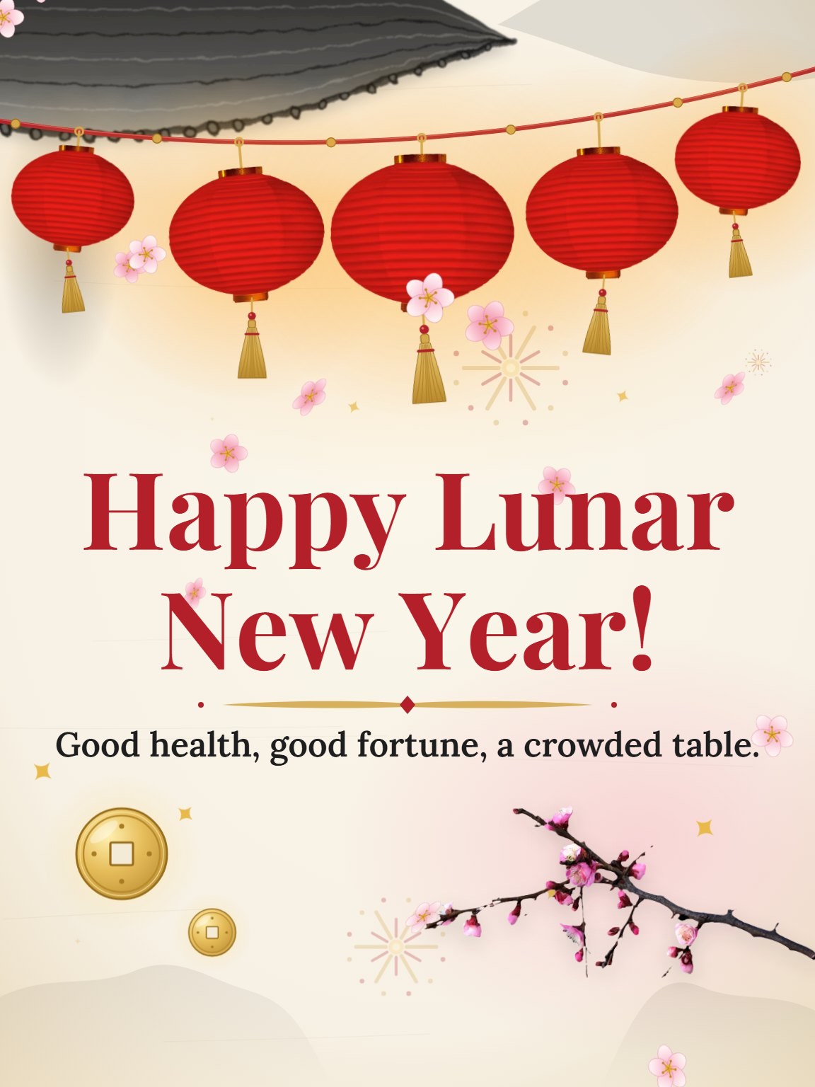 Red Lantern Alley Lunar New Year Card