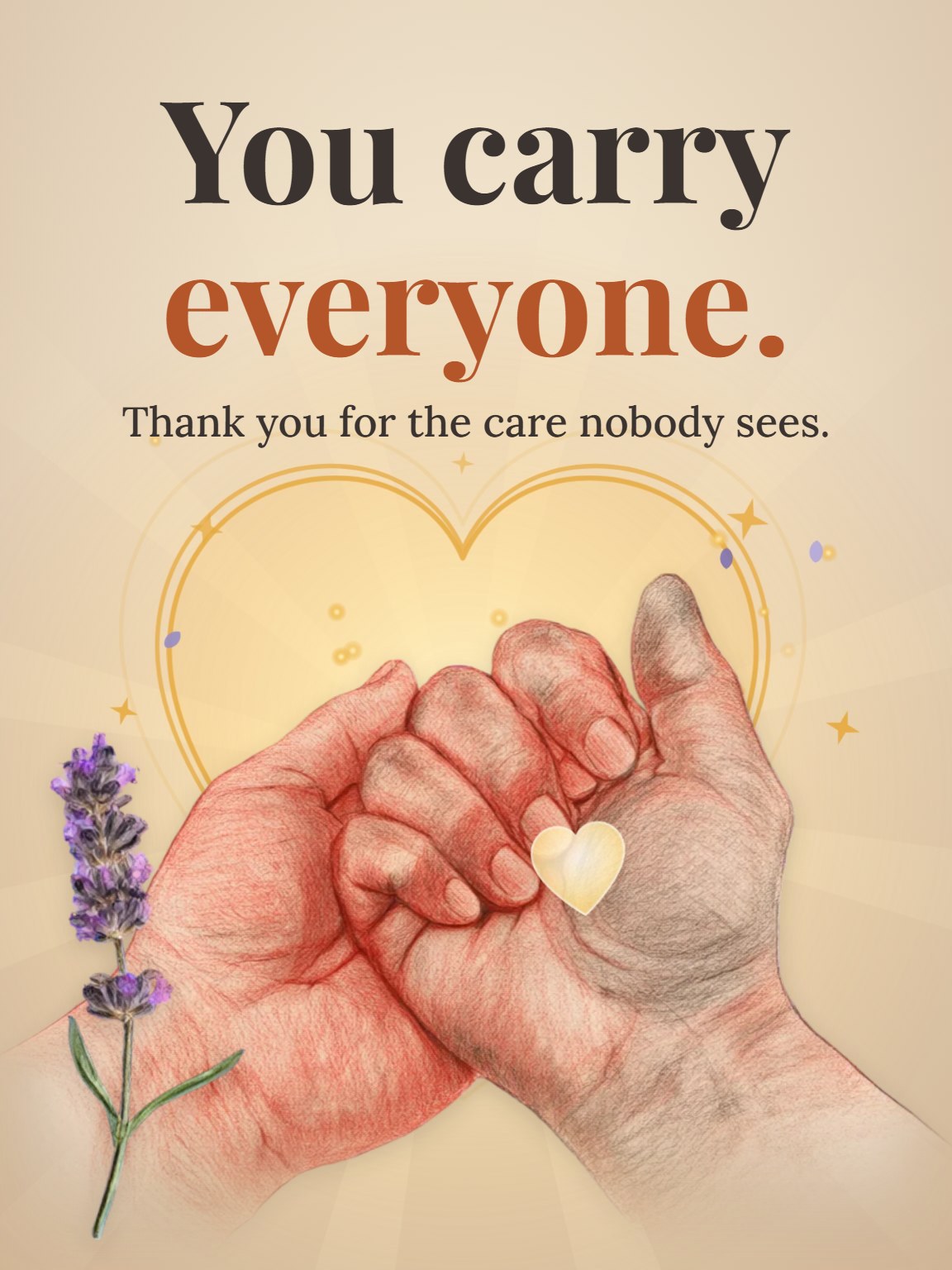 Hands That Hold Caregiver Appreciation Card