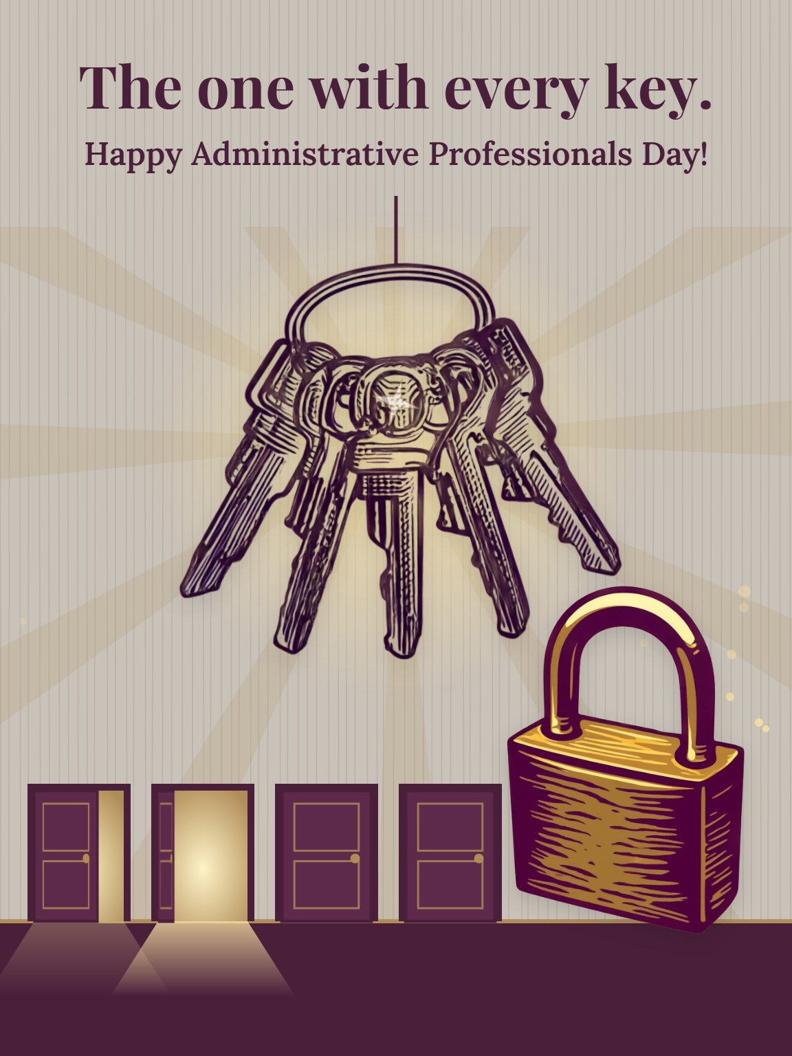 Every Key, Every Door Administrative Professionals Day Card