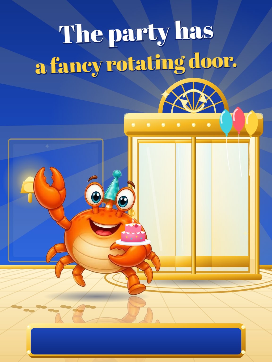 Crab Revolving Door Funny Birthday Card