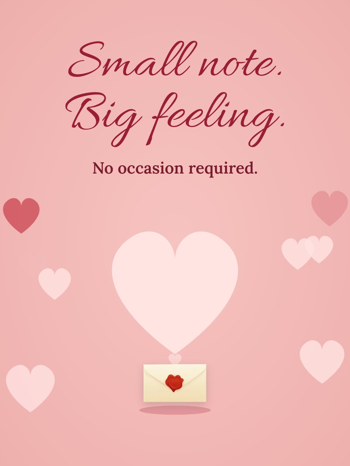 A Small Something Love Note Card