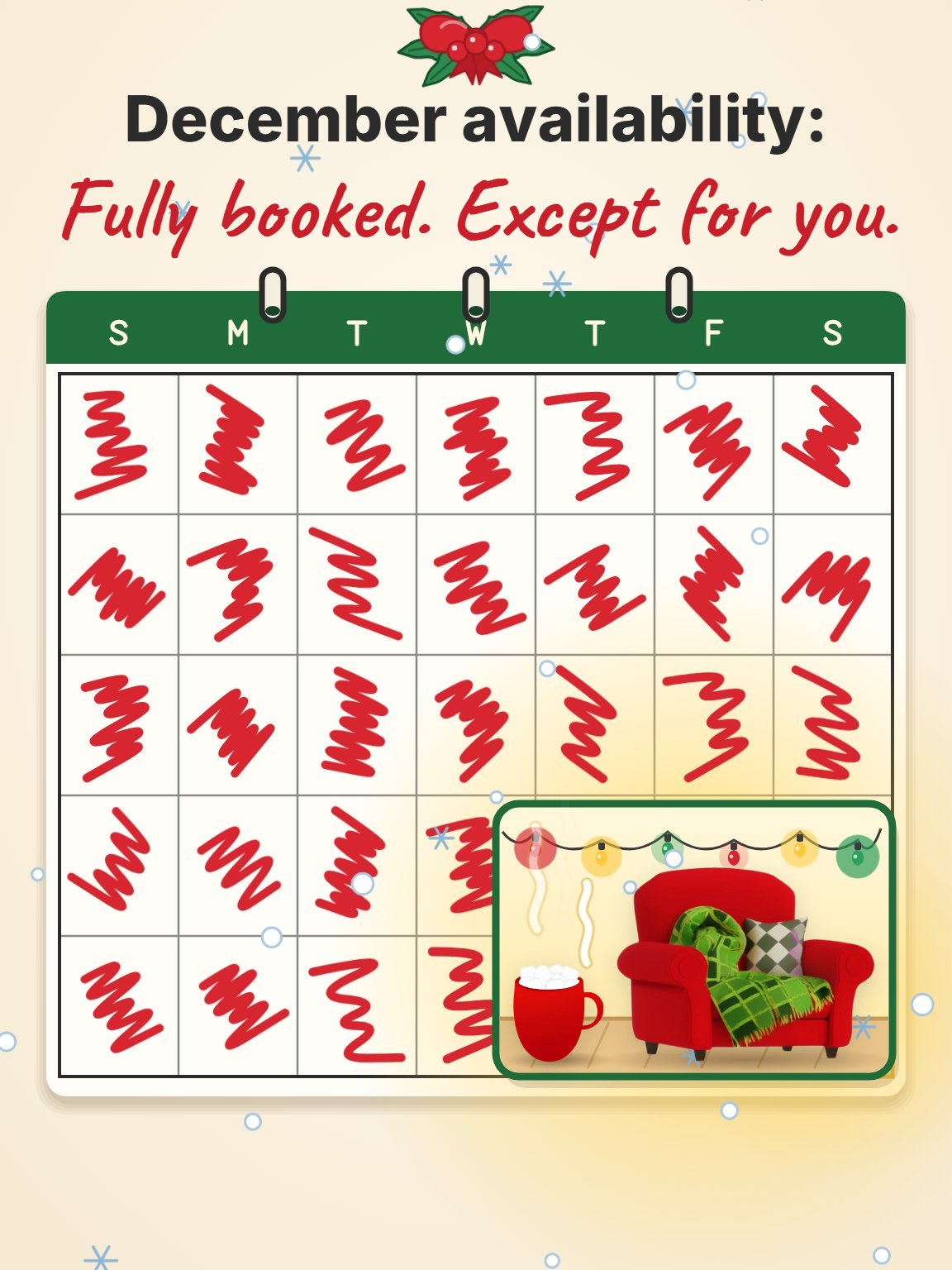 December Availability Funny Christmas Card