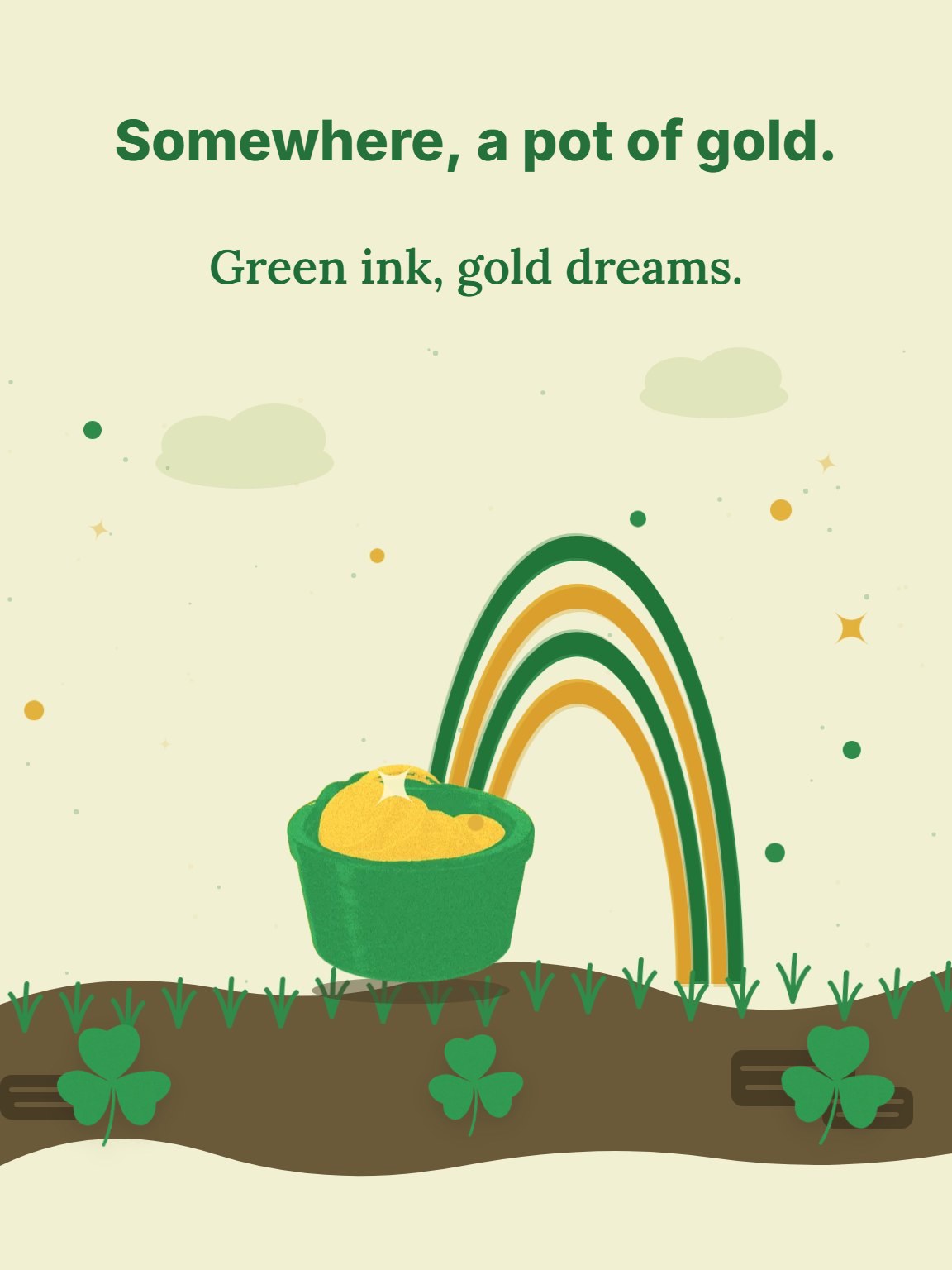 Riso Rainbow Bog St. Patrick's Day Card