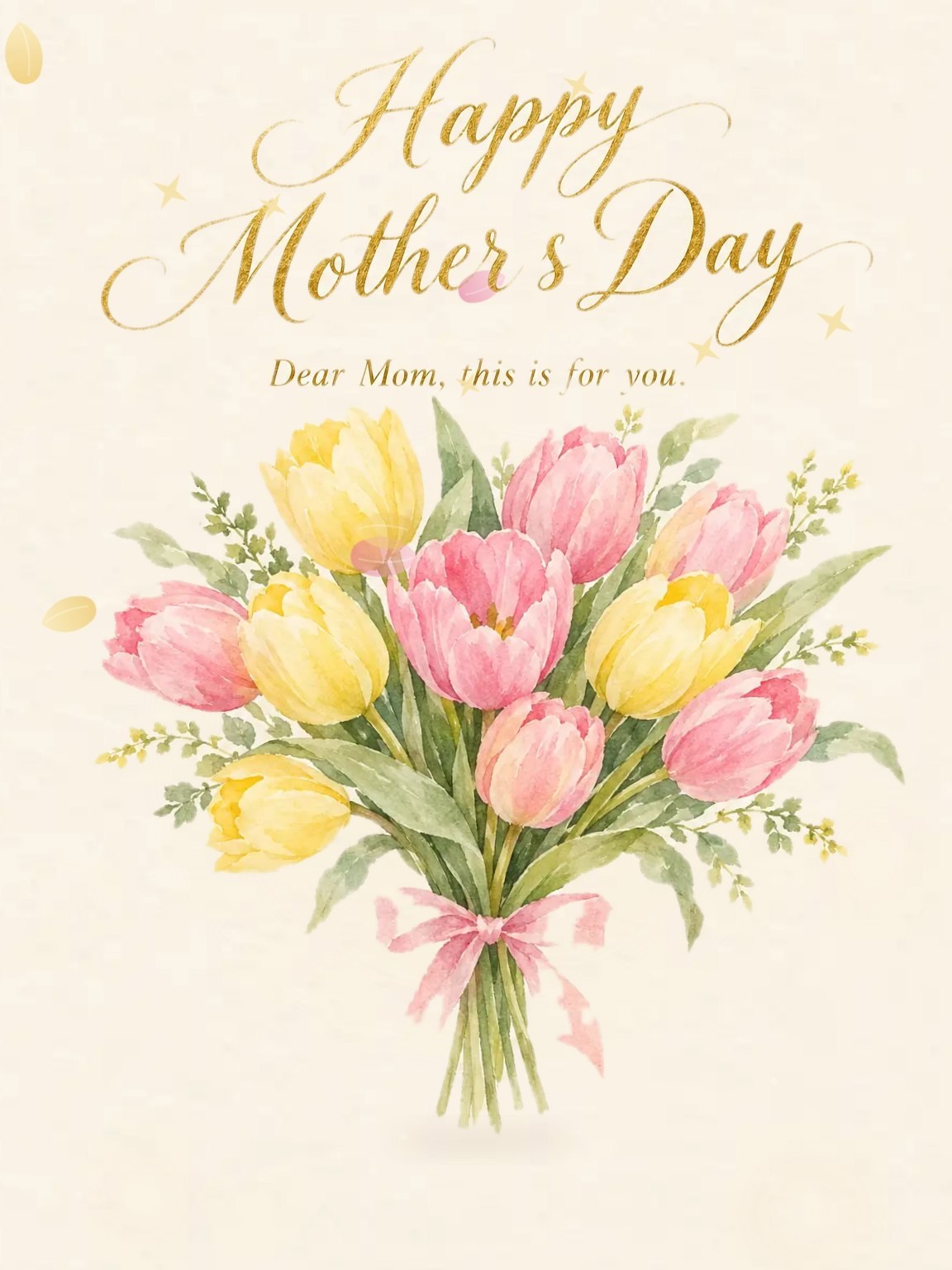 Spring Tulips Mother's Day Card
