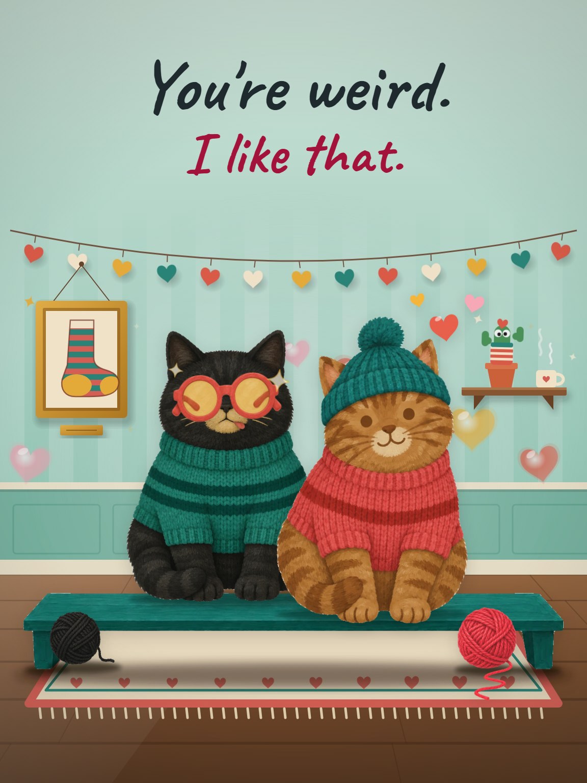 You're Weird Valentine's Day Card
