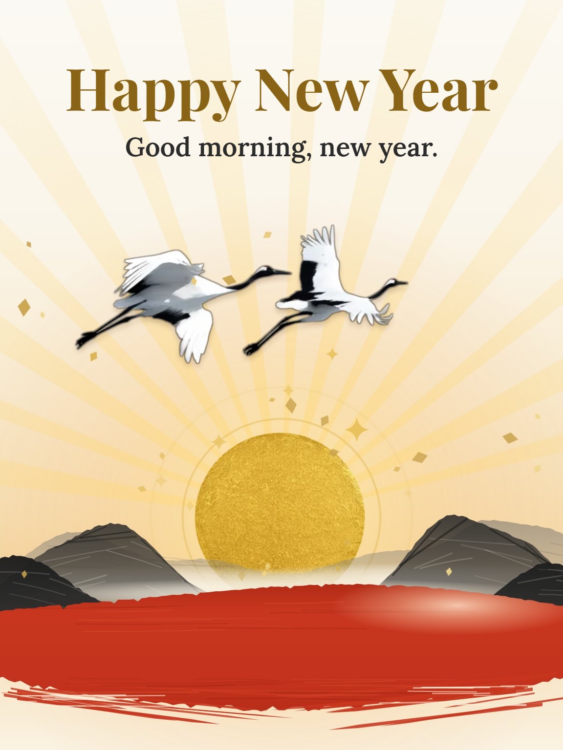 First Light of the New Year Card