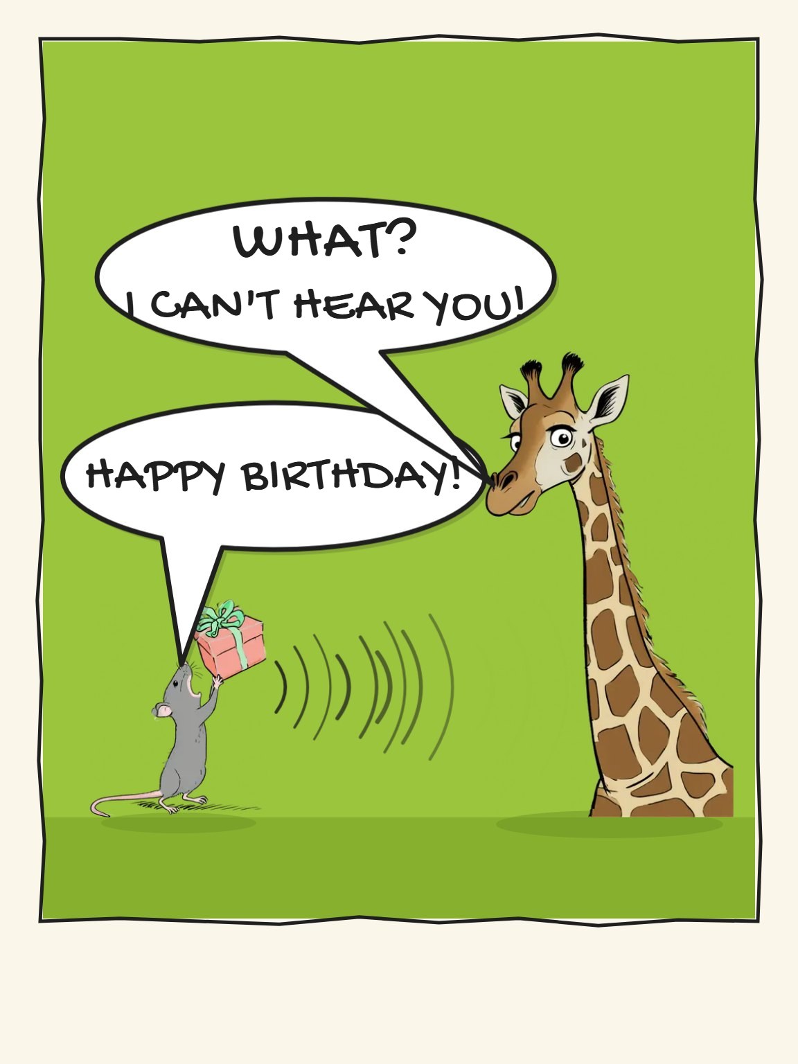 Shout It Up Funny Birthday Card