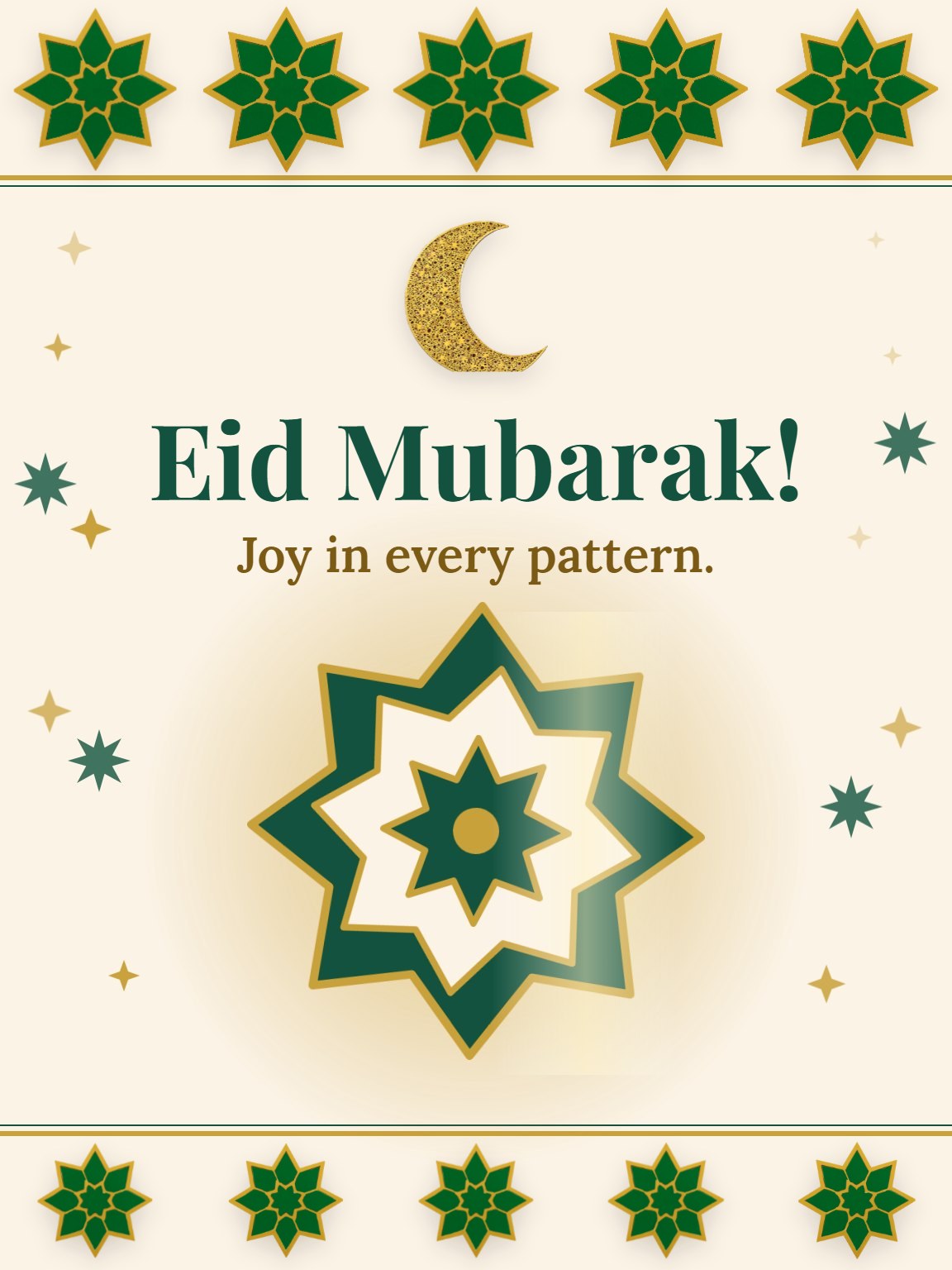 Zellige Eid Geometry Card