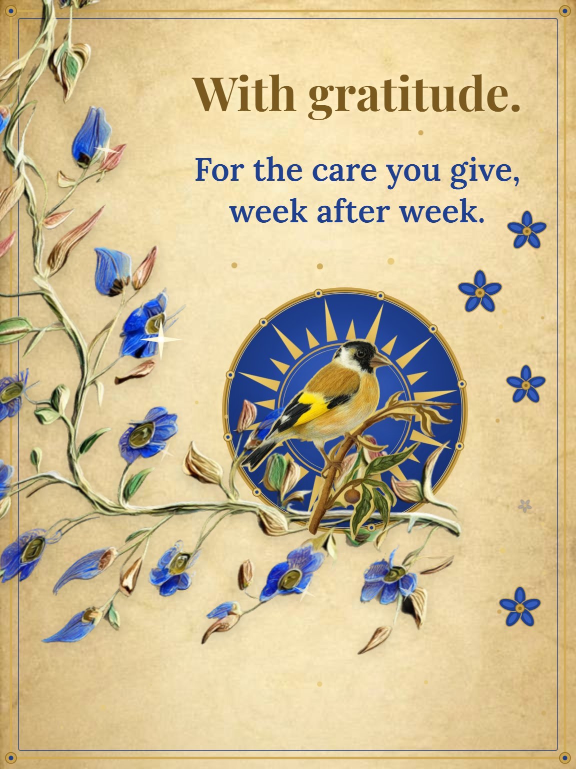 Illuminated Gratitude Clergy Appreciation Card