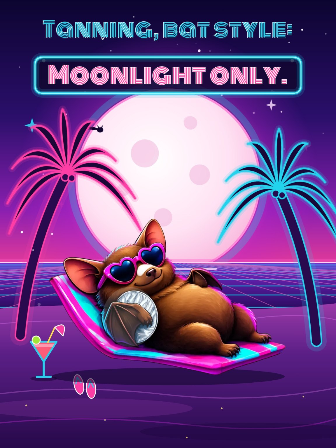 Moonlight Tanning Club Halloween Card