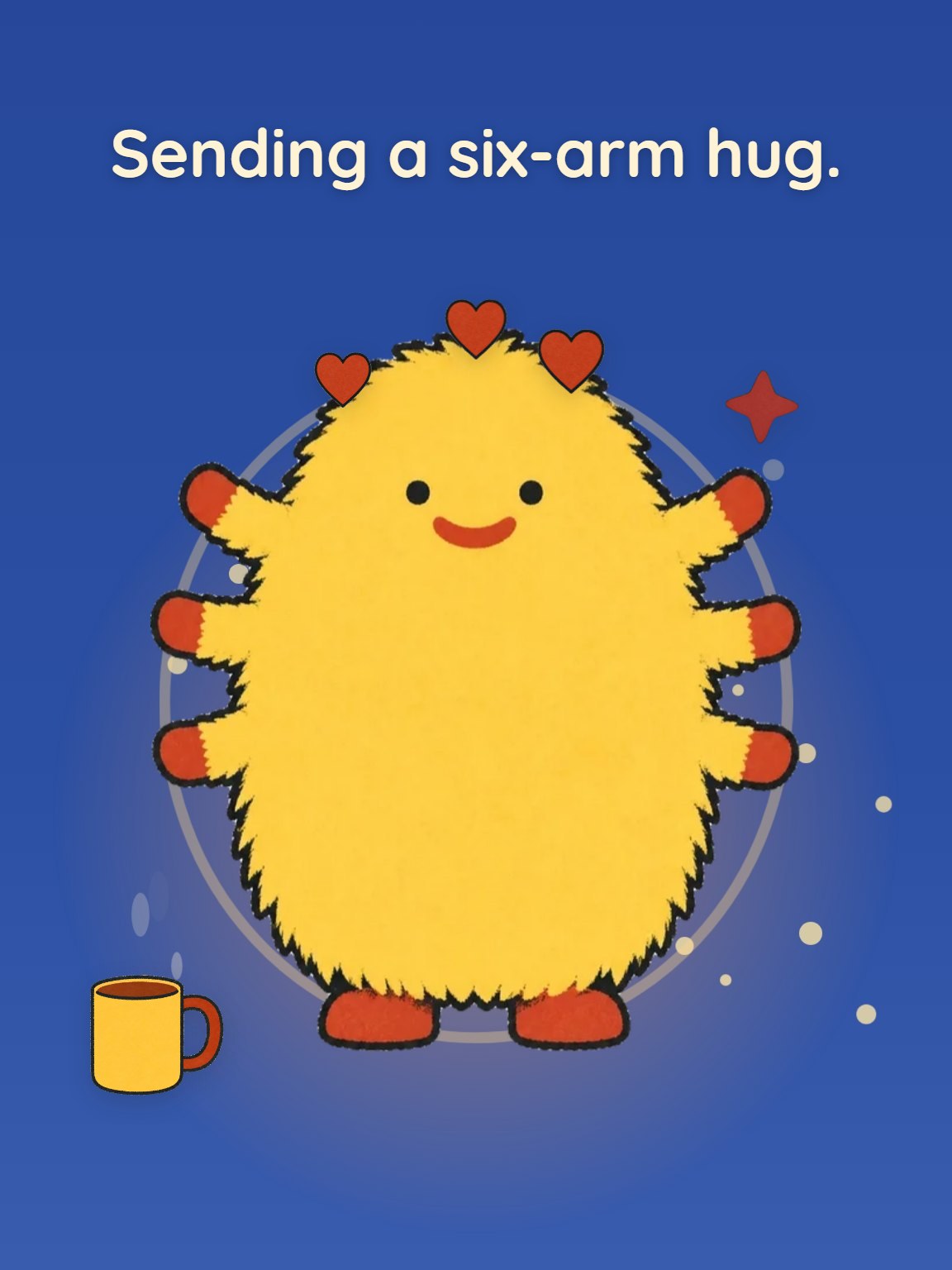 Six-Arm Hug Sympathy Card