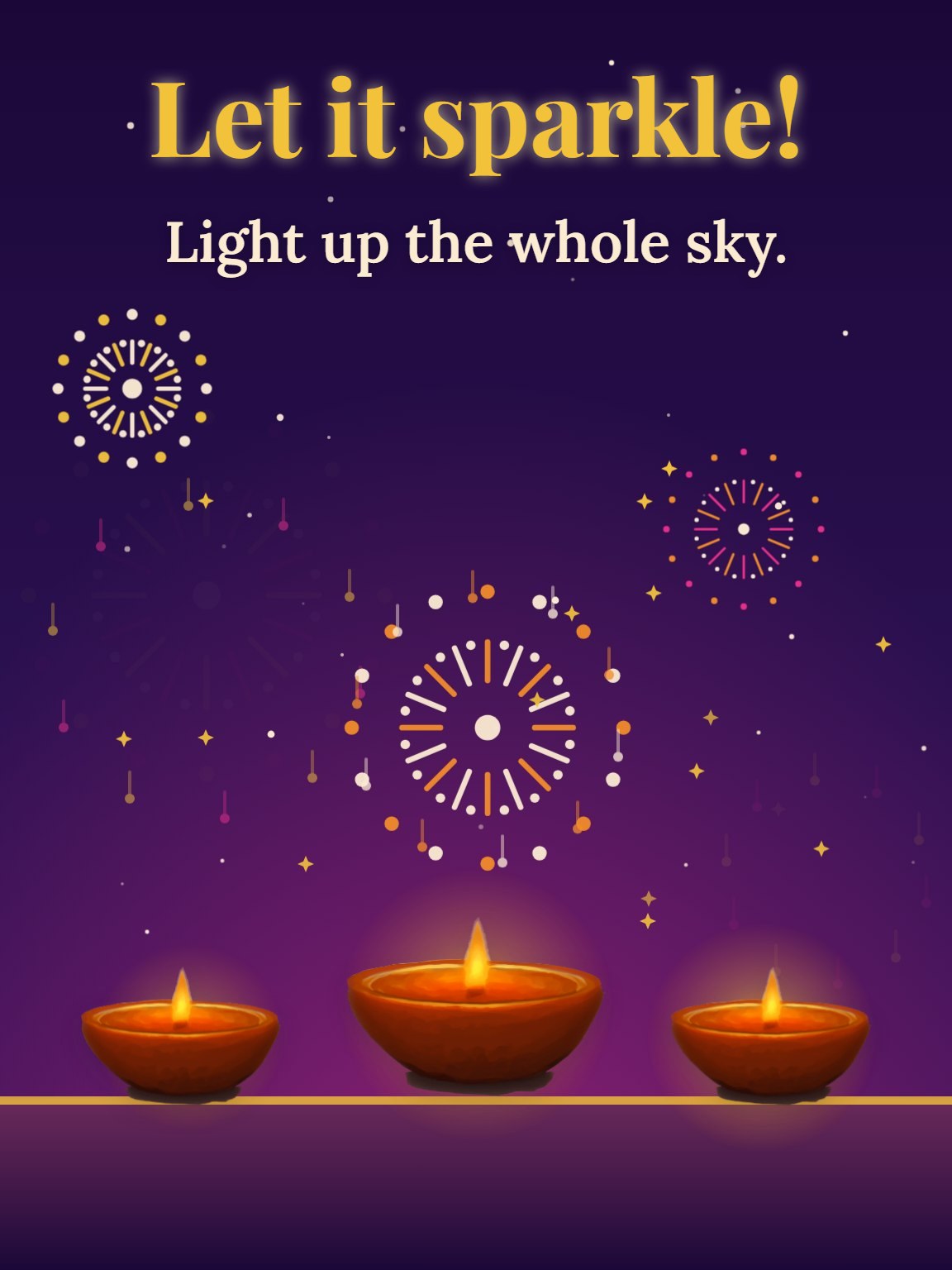 Diwali Sky of Fire Card