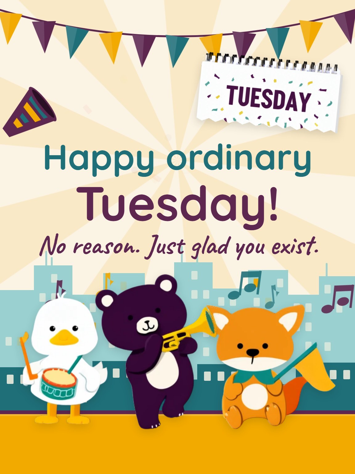 Ordinary Tuesday Parade Just Because Card