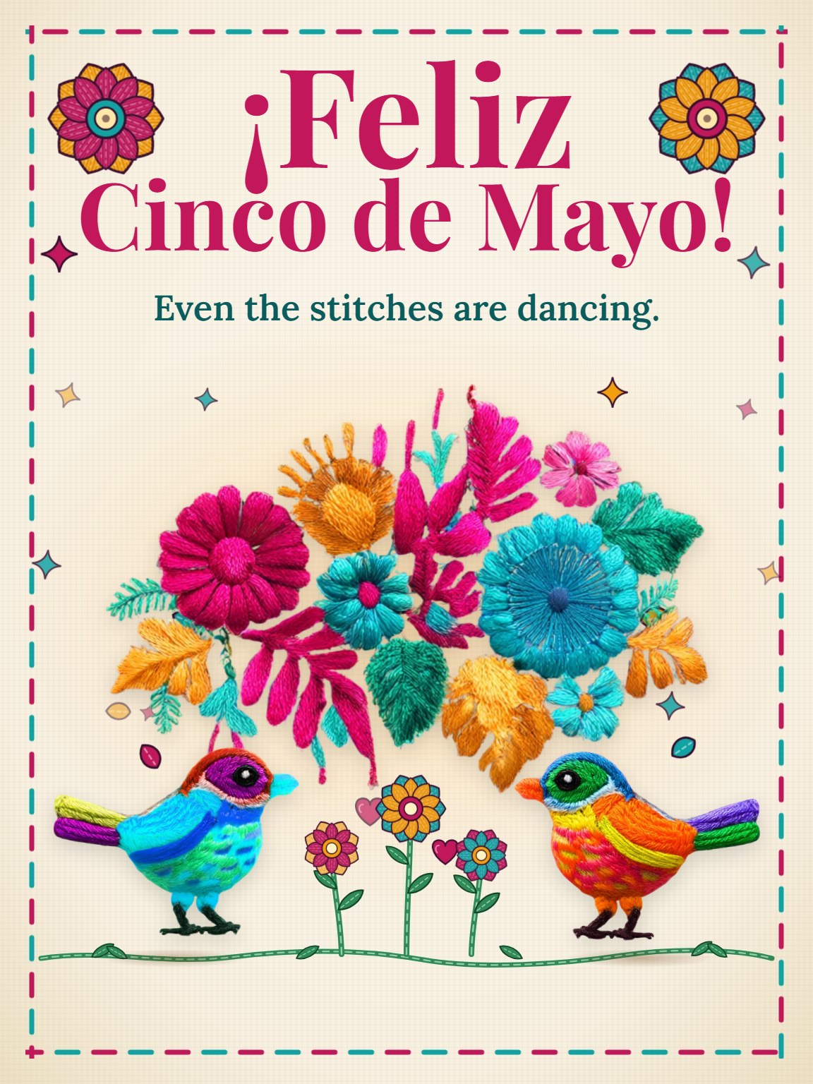 Otomí Bloom Fiesta Cinco de Mayo Card