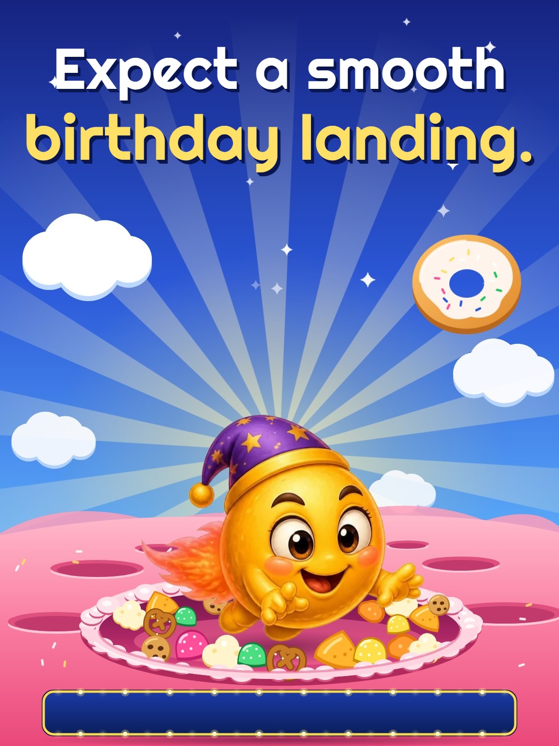 Comet Snack Crater Funny Birthday Card