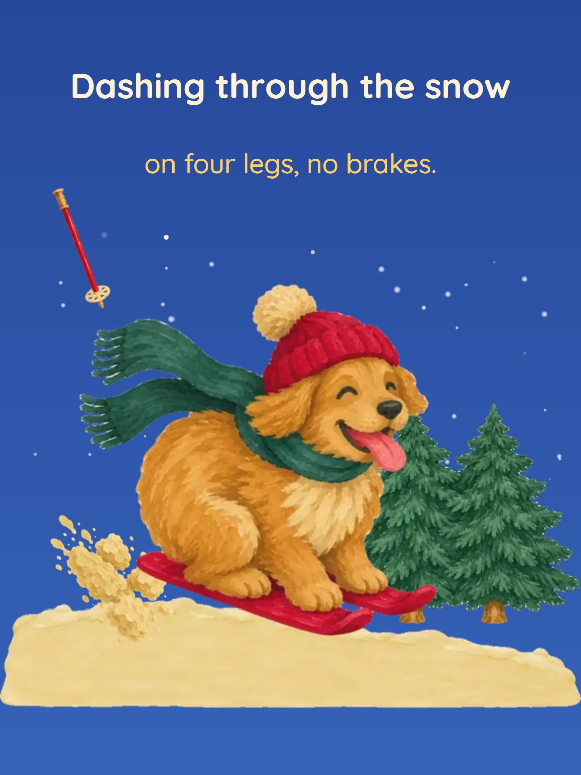 Dashing Through Christmas Card