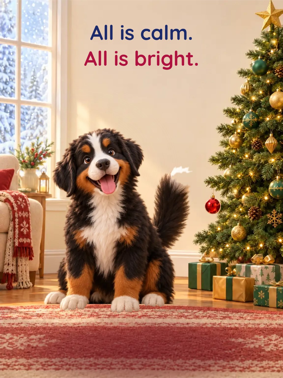 All Is Calm Funny Christmas Card