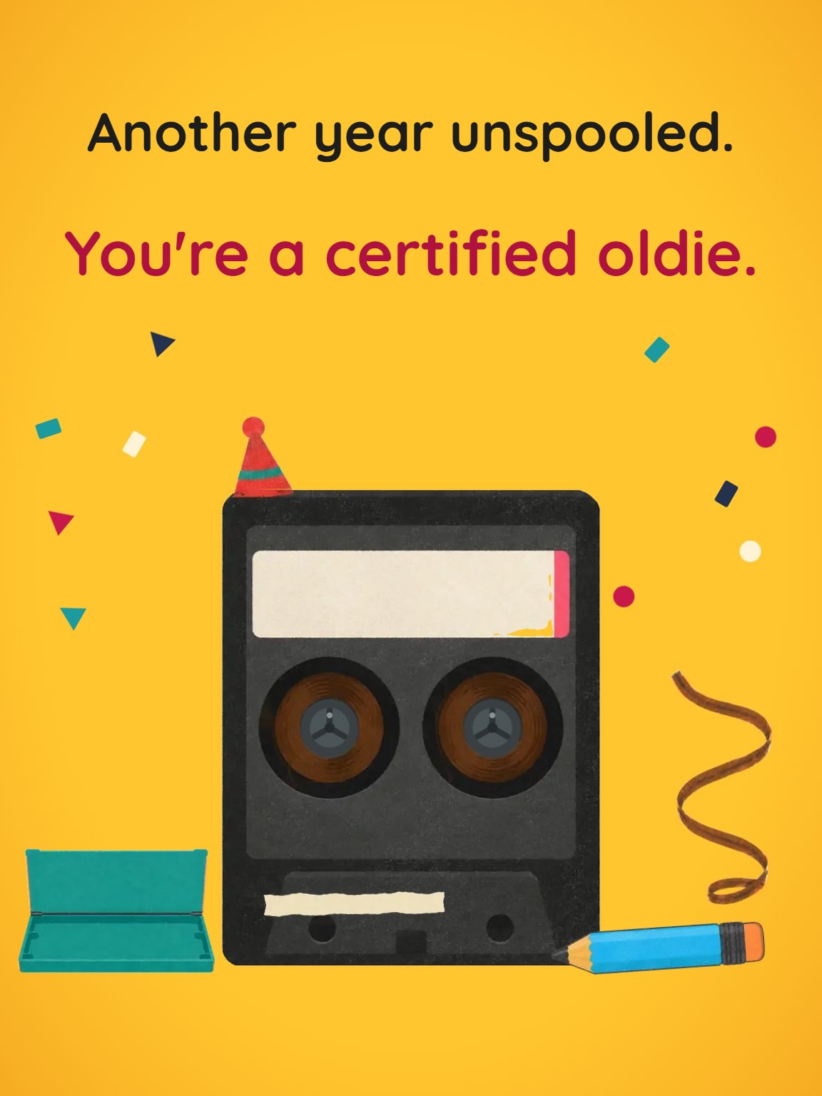 Well Old Funny Birthday Card