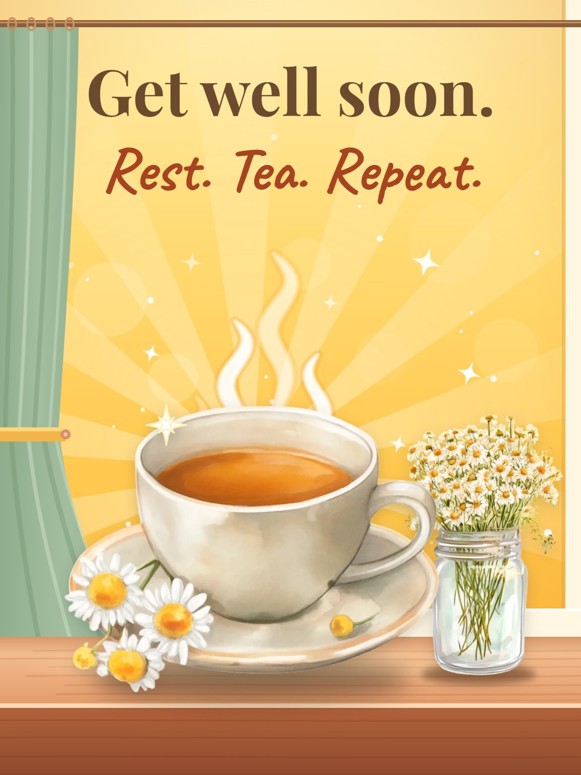 Sunshine & Chamomile Get Well Card