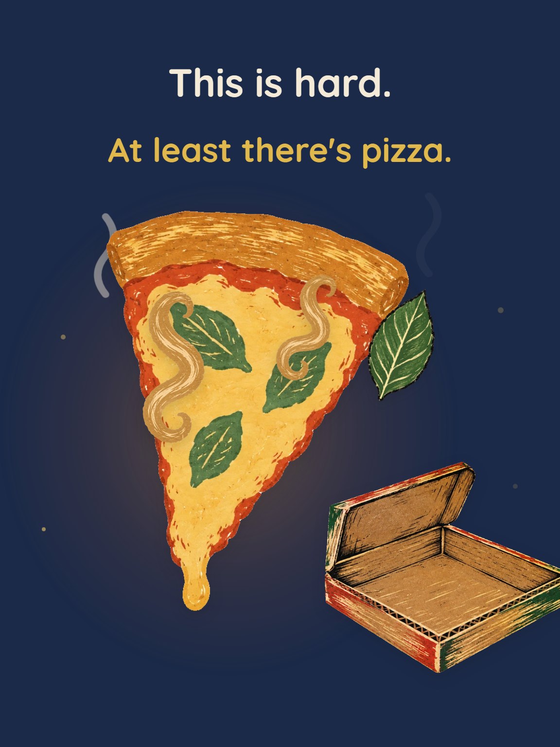At Least Pizza Thinking of You Card
