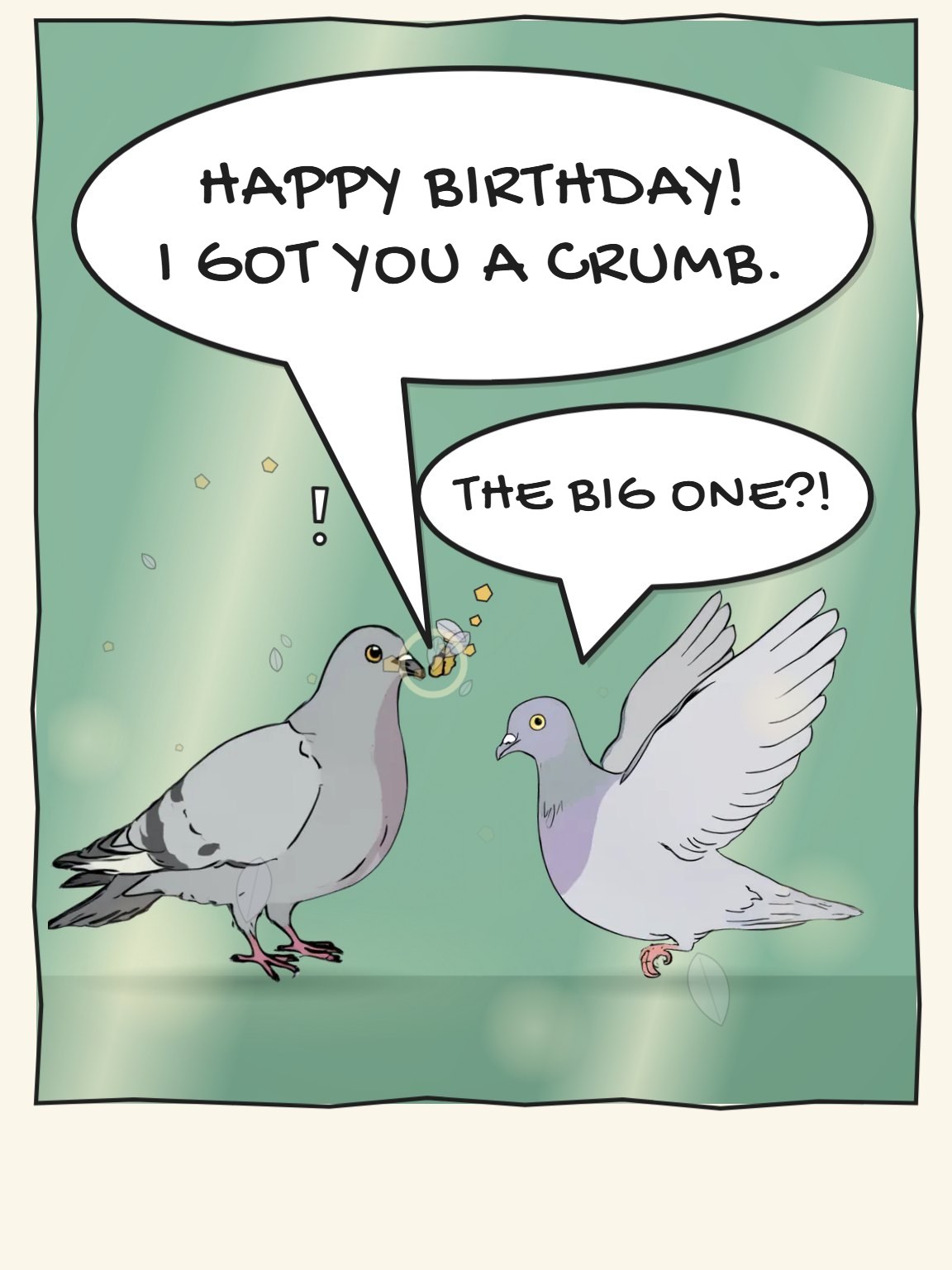 The Big Crumb Funny Birthday Card